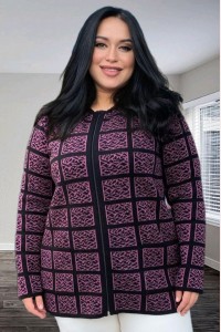 Модний кардиган жіночий на блискавці бордо Модний кардиган жіночий на блискавці бордо