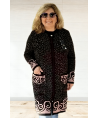 Тёплый женский удлинённый кардиган