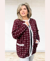 Жіноча в'язана кофта великих розмірів