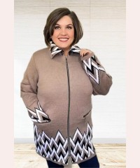 Жіночий в'язаний кардиган пальто