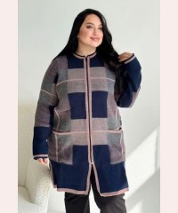 Жіночий подовжений кардиган батал