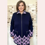 Великий в’язаний кардиган на блискавці