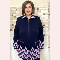 Великий в’язаний кардиган на блискавці