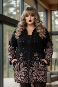 Кардиган вязаный с ромашками