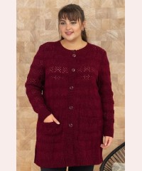 Жіночий в'язаний кардиган ажур