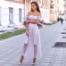Плаття в горошок відкриті плечі 19-770