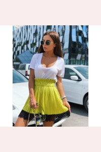 Плиссированная юбка с гипюром 23613