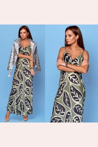 Літній сарафан на бретелях з принтом 9445 Літній сарафан на бретелях з принтом 9445