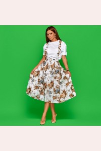 Летняя юбка с подтяжками 11087