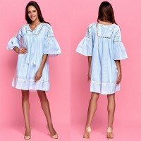 Платье летнее в смужку, 3/4 рукав 705-0