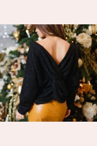 Свитер оверсайз с открытой спиной 11193