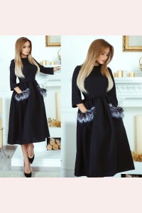 Платье из габардина 10724