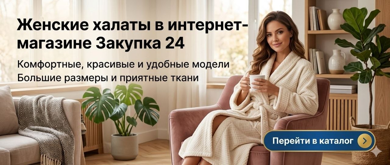 Женские халаты для дома - комфорт, стиль и большой ассортимент